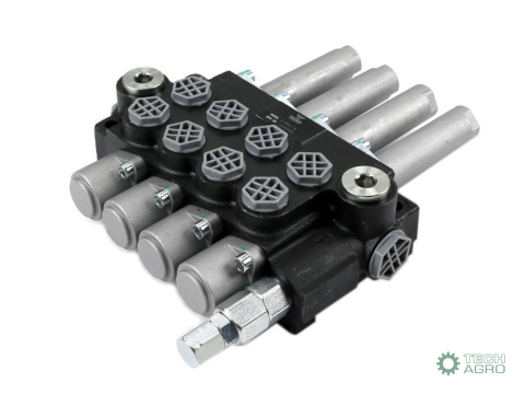 Rozdzielacz hydrauliczny 4-sekcyjny 40L sterowany na linkę VOIMA Rozdzielacz hydrauliczny 4-sekcyjny 40L sterowany na linkę VOIMA