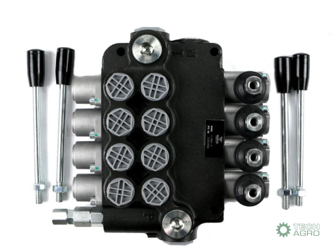 Rozdzielacz hydrauliczny 4-sekcyjny 80L VOIMA Rozdzielacz hydrauliczny 4-sekcyjny 80L VOIMA