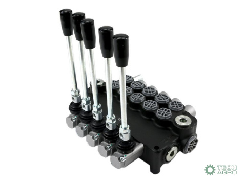 Rozdzielacz hydrauliczny 5-sekcyjny 80L VOIMA Rozdzielacz hydrauliczny 5-sekcyjny 80L VOIMA