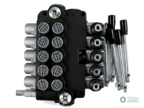 Rozdzielacz hydrauliczny 5-sekcyjny 80L VOIMA Rozdzielacz hydrauliczny 5-sekcyjny 80L VOIMA