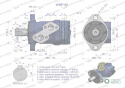 Silnik hydrauliczny orbitalny WMP 80 cm?/obr (140 bar / max.175 bar) Waryński