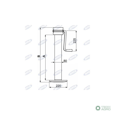 Stopa podporowa SIMOL DG707W, 5440 kg, DWUBIEGOWA z ramieniem bocznym Stopa podporowa SIMOL DG707W, 5440 kg, DWUBIEGOWA z ramieniem bocznym
