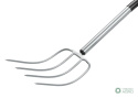 Widły gospodarcze 4-zębne na metalowymtrzonku - Extra Long, (dł. 1580 mm) Extreme, Teger