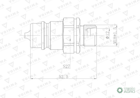 ZAWÓR WT.HYDR.EURO M18X1.5 GZ VOIMA ZAWÓR WT.HYDR.EURO M18X1.5 GZ VOIMA