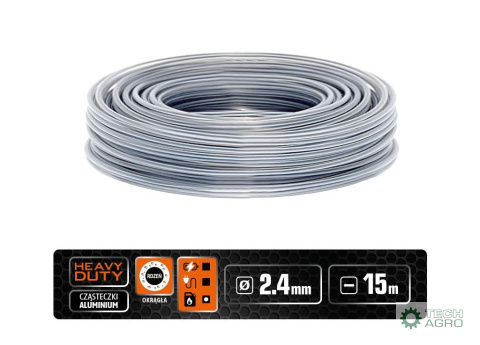 Żyłka tnąca do podkaszarek HEAVY DUTY (z rdzeniem) / Okrągła / 2.4 mm / 15 m Extreme / TEGER Żyłka tnąca do podkaszarek HEAVY DUTY (z rdzeniem) / Okrągła / 2.4 mm / 15 m Extreme / TEGER