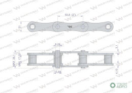 Łańcuch 216B-3Ps zastosowanie Prasa Rolująca Krone 9220100 Waryński ( sprzedawany po 100 )