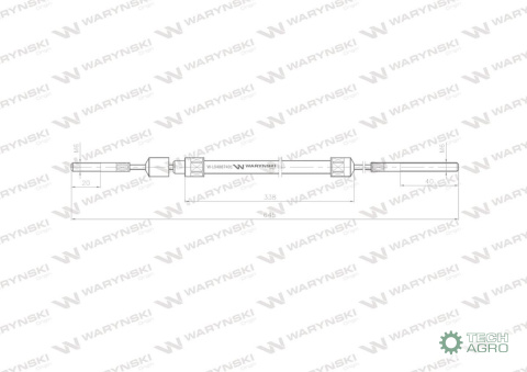 Linka - Cięgno L-645mm 57112730 ZETOR Waryński Linka - Cięgno L-645mm 57112730 ZETOR Waryński