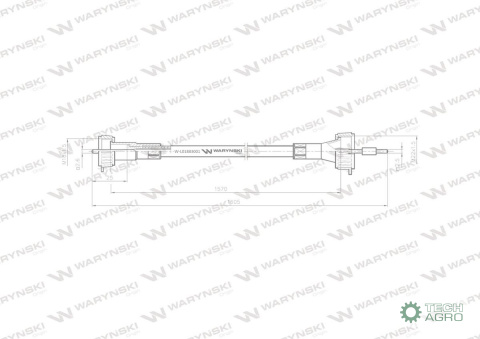 WAŁ GIĘTKI LICZNIKA T25 L1570MM WARYŃSKI WAŁ GIĘTKI LICZNIKA T25 L1570MM WARYŃSKI