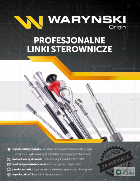Linka - Zaciąg L-260mm 80231009 ZETOR Waryński Linka - Zaciąg L-260mm 80231009 ZETOR Waryński