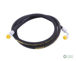 Przewód hydrauliczny 275 bar gwint M22x1.5 prosta/90 stopni L-1250mm DN12-2SN (AK-13-1250; P11P12) 27.5MPa Waryński