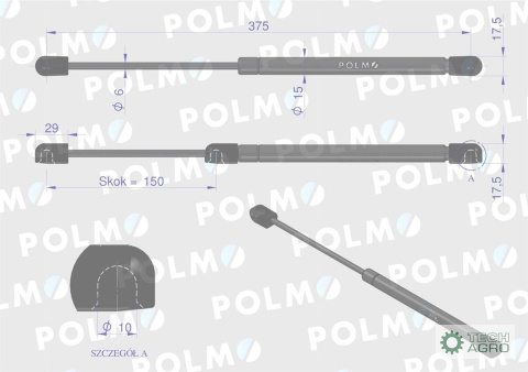 Siłownik dachu 16367957 pasuje do Zetora Proxima Forterra POLMO Siłownik dachu 16367957 pasuje do Zetora Proxima Forterra POLMO