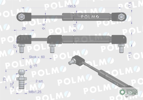 Siłownik dachu 16367958 pasuje do Zetora Proxima Forterra POLMO Siłownik dachu 16367958 pasuje do Zetora Proxima Forterra POLMO