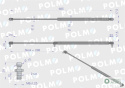 TELESKOP GAZ.SZYBY TYLNEJ PROXIMA 200N 380MM 685MM POLMO