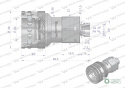 Szybkozłącze hydrauliczne gniazdo M14x1.5 gwint zewnętrzny EURO (ISO 7241-A) z eliminatorem ciśnienia Waryński