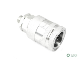 Szybkozłącze hydrauliczne gniazdo M14x1.5 gwint zewnętrzny EURO PUSH-PULL (ISO 7241-A) z eliminatorem ciśnienia Waryński