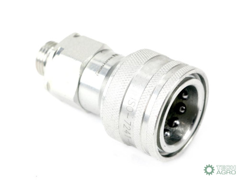 Szybkozłącze hydrauliczne gniazdo M16x1.5 gwint zewnętrzny EURO (ISO 7241-A) z eliminatorem ciśnienia Waryński