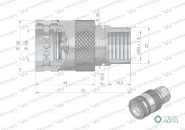 ZAWÓR GN.HYDR.EURO M22X1,5 GW WARYŃSKI