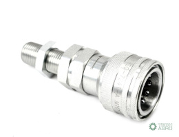 Szybkozłącze hydrauliczne gniazdo long M16x1.5 gwint zewnętrzny EURO (ISO 7241-A) z eliminatorem ciśnienia Waryński