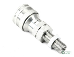 Szybkozłącze hydrauliczne gniazdo long M16x1.5 gwint zewnętrzny EURO (ISO 7241-A) z eliminatorem ciśnienia Waryński