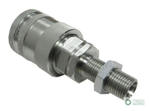 Szybkozłącze hydrauliczne gniazdo long M16x1.5 gwint zewnętrzny EURO PUSH-PULL (9100816GL) (ISO 7241-A) Waryński
