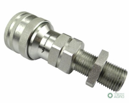 Szybkozłącze hydrauliczne gniazdo long M18x1.5 gwint zewnętrzny EURO (9100818GL) (ISO 7241-A) Waryński (opakowanie 10szt)
