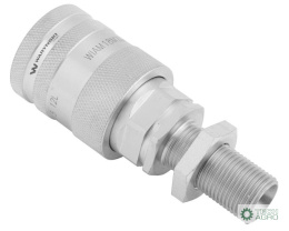Szybkozłącze hydrauliczne gniazdo long M18x1.5 gwint zewnętrzny EURO PUSH-PULL (9100818GL) (ISO 7241-A) Waryński (opakowanie 1