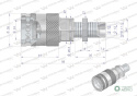 Szybkozłącze hydrauliczne gniazdo long M18x1.5 gwint zewnętrzny EURO PUSH-PULL (9100818GL) (ISO 7241-A) Waryński (opakowanie 1