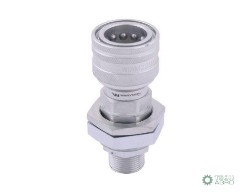 Szybkozłącze hydrauliczne gniazdo long M22x1.5 gwint zewnętrzny EURO (Adaptacja starego typu 504900) (9199822G/ST) (ISO 7241-A Szybkozłącze hydrauliczne gniazdo long M22x1.5 gwint zewnętrzny EURO (Adaptacja starego typu 504900) (9199822G/ST) (ISO 7241-A