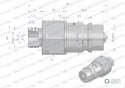 Szybkozłącze hydrauliczne wtyczka M16x1.5 gwint zewnętrzny EURO (9100816W) (ISO 7241-A) z eliminatorem ciśnienia Waryński