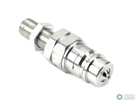 Szybkozłącze hydrauliczne wtyczka long M16x1.5 gwint zewnętrzny EURO (ISO 7241-A) z eliminatorem ciśnienia Waryński