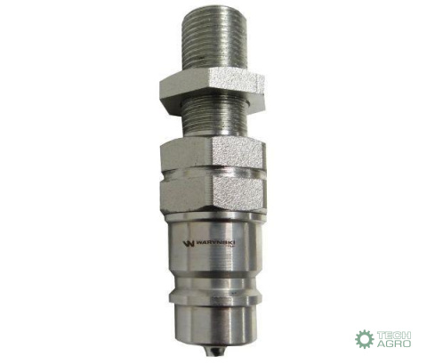 Szybkozłącze hydrauliczne wtyczka long M18x1.5 gwint zewnętrzny EURO (9100818W) (ISO 7241-A) Waryński Szybkozłącze hydrauliczne wtyczka long M18x1.5 gwint zewnętrzny EURO (9100818W) (ISO 7241-A) Waryński