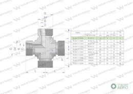 Czwórnik hydrauliczny metryczny BBBB M12x1.5 06L Waryński