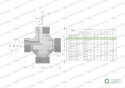 Czwórnik hydrauliczny metryczny BBBB M14x1.5 08L Waryński