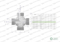Czwórnik hydrauliczny metryczny BBBB M22x1.5 15L Waryński
