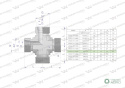 Czwórnik hydrauliczny metryczny BBBB M30x2 22L Waryński