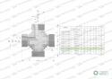 Czwórnik hydrauliczny metryczny BBBB M36x2 28L Waryński