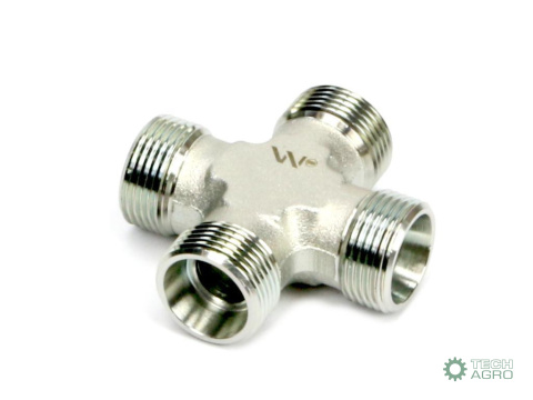 Czwórnik hydrauliczny metryczny BBBB M36x2 28L Waryński Czwórnik hydrauliczny metryczny BBBB M36x2 28L Waryński