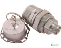 Komplet - Zawór gniazdo (Bizon) M18x1.5 skręcane (ZSR6160101) z gwintowaną pokrywą/osłoną aluminiową Waryński