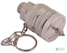 Komplet - zawór wtyczka (Bizon) M18x1.5 skręcane (ZSR6160102) z gwintowaną pokrywą/osłoną aluminiową Waryński