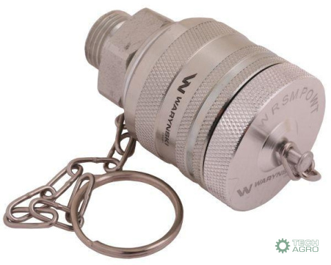 Komplet - zawór wtyczka (Bizon) M18x1.5 skręcane (ZSR6160102) z gwintowaną pokrywą/osłoną aluminiową Waryński Komplet - zawór wtyczka (Bizon) M18x1.5 skręcane (ZSR6160102) z gwintowaną pokrywą/osłoną aluminiową Waryński