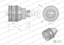 Komplet - zawór wtyczka (Bizon) M18x1.5 skręcane (ZSR6160102) z gwintowaną pokrywą/osłoną aluminiową Waryński