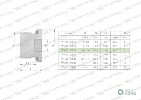 Korek hydrauliczny calowy (na imbus) 3/8" BSP ED Waryński ( sprzedawane po 10 ) Korek hydrauliczny calowy (na imbus) 3/8" BSP ED Waryński ( sprzedawane po 10 )