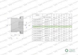Korek hydrauliczny metryczny (na imbus) M16x1.5 ED Waryński
