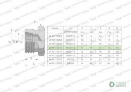 Korek hydrauliczny metryczny (na klucz) M18x1.5 12L Waryński ( sprzedawane po 1