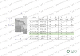 Korek hydrauliczny metryczny (na klucz) M26x1.5 18L Waryński ( sprzedawane po 5 )