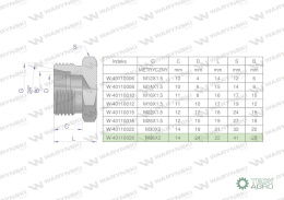 Korek hydrauliczny metryczny (na klucz) M36x2 28L Waryński ( sprzedawane po 2 )