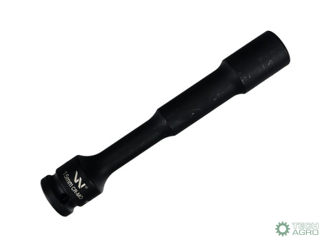 Nasadka udarowa 1/2", sześciokątna slim przelotowa ze stali CrMo 15mm długość 150 mm, stosowane w mechanice do kluczy udarowych Nasadka udarowa 1/2", sześciokątna slim przelotowa ze stali CrMo 15mm długość 150 mm, stosowane w mechanice do kluczy udarowych