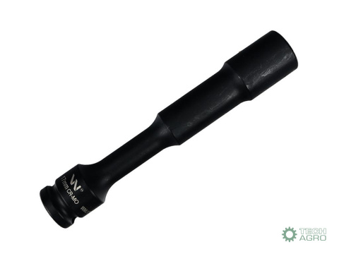 Nasadka udarowa 1/2", sześciokątna slim przelotowa ze stali CrMo 17mm długość 150 mm, stosowane w mechanice do kluczy udarowych Nasadka udarowa 1/2", sześciokątna slim przelotowa ze stali CrMo 17mm długość 150 mm, stosowane w mechanice do kluczy udarowych
