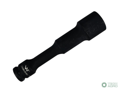 Nasadka udarowa 1/2", sześciokątna slim przelotowa ze stali CrMo 24mm długość 150 mm, stosowane w mechanice do kluczy udarowych