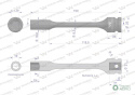 Nasadka udarowa 1/2", sześciokątna slim ze stali CrMo 10mm długość 150 mm, stosowane w mechanice do kluczy udarowych, Waryński